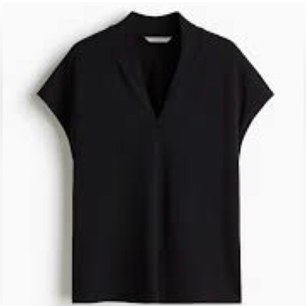 H&M Black V-Neck Blouse